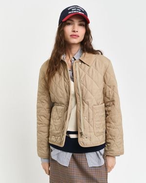 GANT Quilted Corduroy Detailed Jacket () - Natural