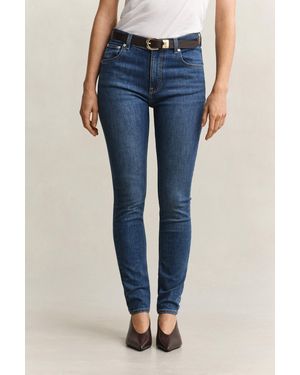 GANT Skinny Stretch Jeans Mid Worn In - Blue