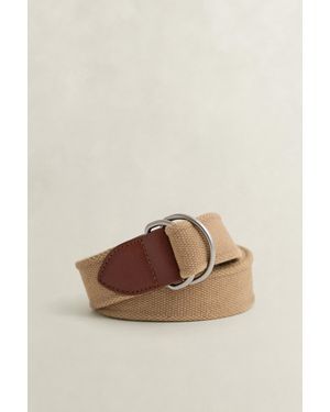 GANT Washed Webbing Belt Dark - Brown