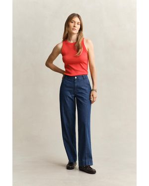 GANT Cotton Linen Jeans Mid Worn In - Blue