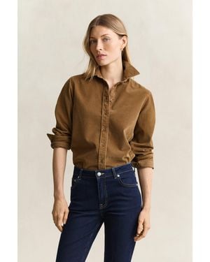 GANT Regular Corduroy Shirt Warm - Blue