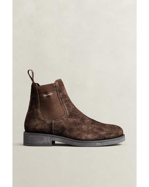 GANT Prepdale Suede Chelsea Boots Weathered - Brown