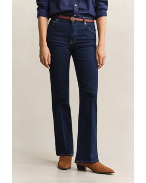 GANT Slim Flared Stretch Jeans Dark - Blue