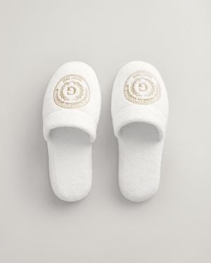 GANT Home Crest Slippers - White