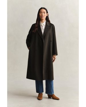 GANT Handstitched Belted Coat Dark Moss - Black