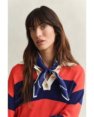 GANT Rope Silk Scarf Rich - Blue