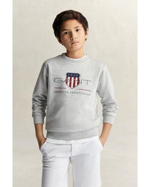 GANT Teens Archive Shield Sweatshirt Melange - Grey
