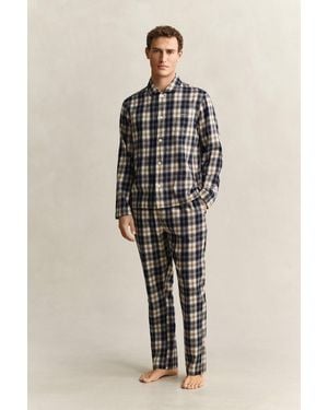 GANT Checked Pyjama Set Evening - Natural