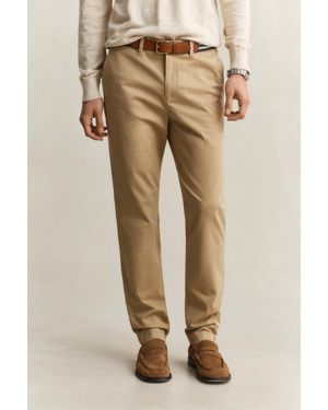 GANT Slim Fit Classic Chinos Dark - Natural