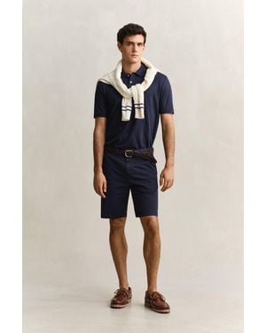 GANT Sunfaded Chino Shorts Evening - Blue