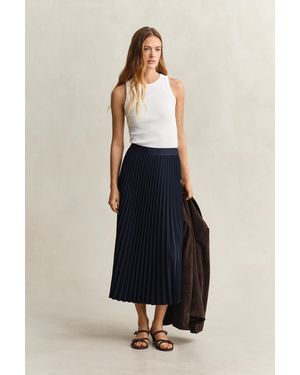 GANT Pleated Midi Skirt - Blue