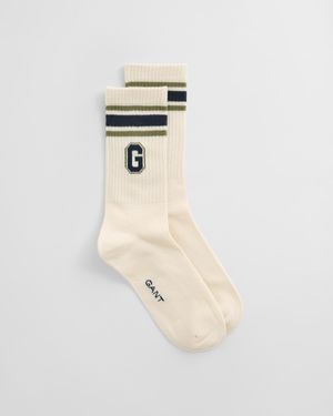 GANT Teens Teens Graphic Socks - White