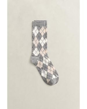 GANT Argyle Check Socks Melange - Natural