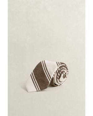 GANT Raw Silk Tie Cream - Natural