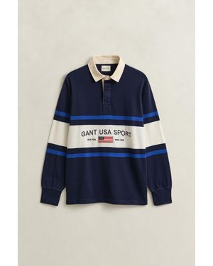 GANT Striped Rugger Evening - Blue