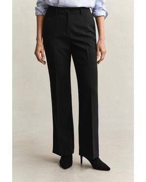 GANT Slim Flared Slacks - Black