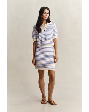 GANT Knitted Mini Skirt Cream - Natural