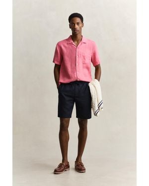 GANT Linen Shorts Evening - Pink