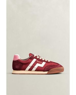 GANT Beylana Suede Trainers - Red