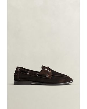 GANT Gimble Suede Loafers Dark - Black