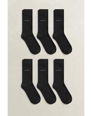 GANT 6-Pack Soft Cotton Socks - Black