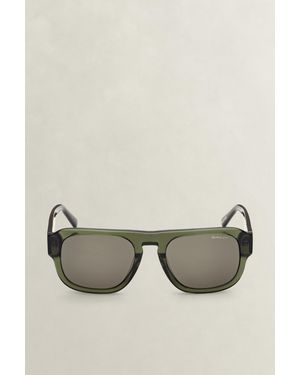 GANT Rectangular Sunglasses Tartan - Green