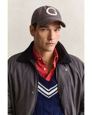 GANT G Badge Moleskin Cap - Black