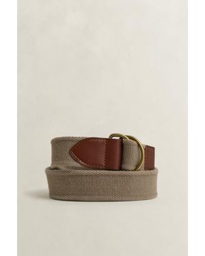 GANT Washed Webbing Belt Light Taupe - Natural