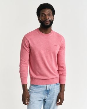 GANT Sunfaded Crew Neck Jumper - Red