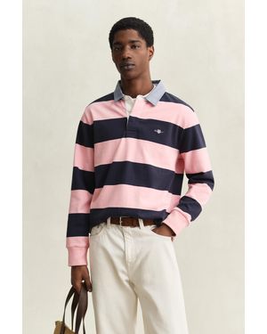 GANT Chambray Collar Striped Heavy Rugger - Natural