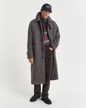 GANT Wool Balmacaan Coat Deep - Brown