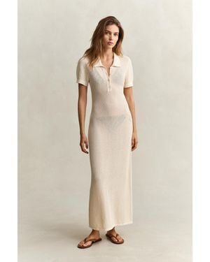GANT Lace Knit Rugger Dress - Natural