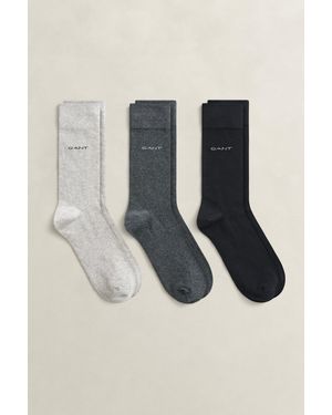 GANT 3-Pack Soft Cotton Socks - Blue