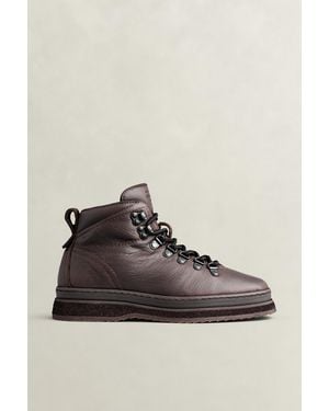 GANT Blistown Leather Boots Dark - Brown
