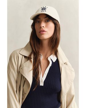 GANT Graphic Cotton Twill Cap - Blue