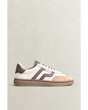 GANT Cuzmo Leather Suede Trainers Woody - Natural