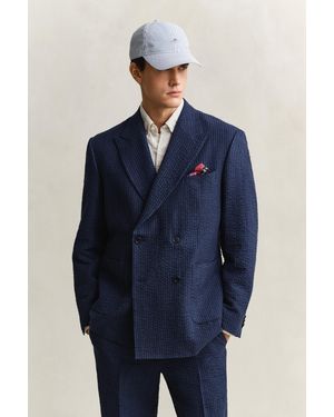GANT Seersucker Cap - Blue