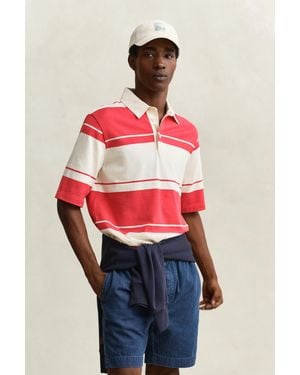 GANT Striped Rugger - Red