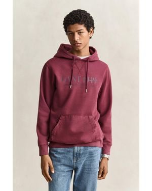 GANT Graphic Hoodie - Red