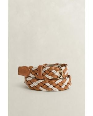 GANT Braided Belt Cream - Natural