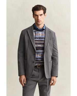 GANT Moleskin Suit Jacket - Brown