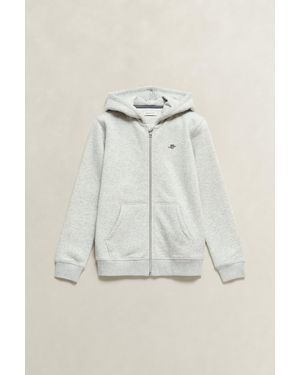 GANT Teens Teen Boys Zip Hoodie Melange - Grey