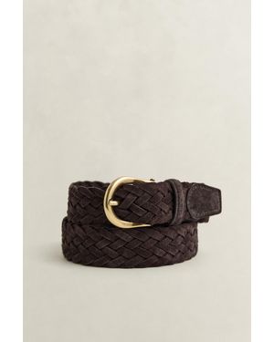 GANT Braided Suede Belt Rich - Black