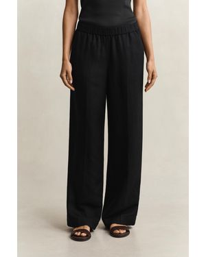 GANT Linen Blend Trousers - Blue