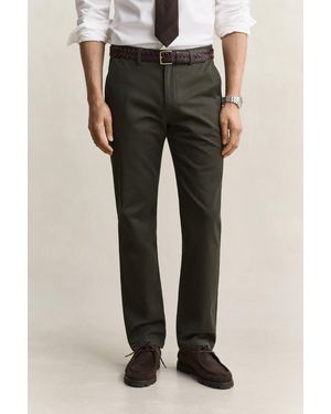 GANT Regular Fit Smart Chinos Dark Moss - Black