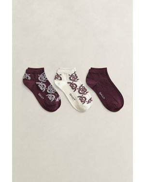 GANT 3-Pack Monogram Ankle Socks - Multicolour