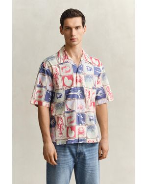 GANT Nautical Short Sleeve Shirt - Multicolour