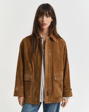 GANT Suede Barn Jacket - Brown