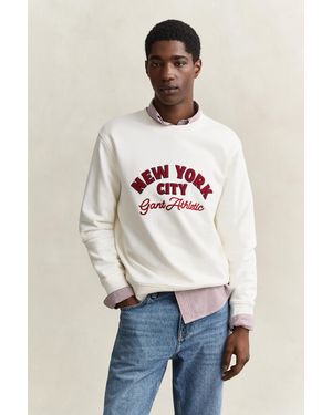 GANT Seasonal Graphic Sweatshirt Cream - Natural