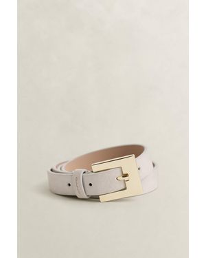 GANT Suede Belt Cream - Natural